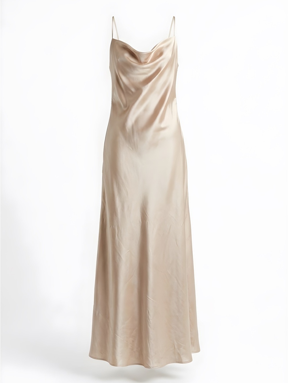 Watters wedding Strapless Satin Slip Dress in Cream